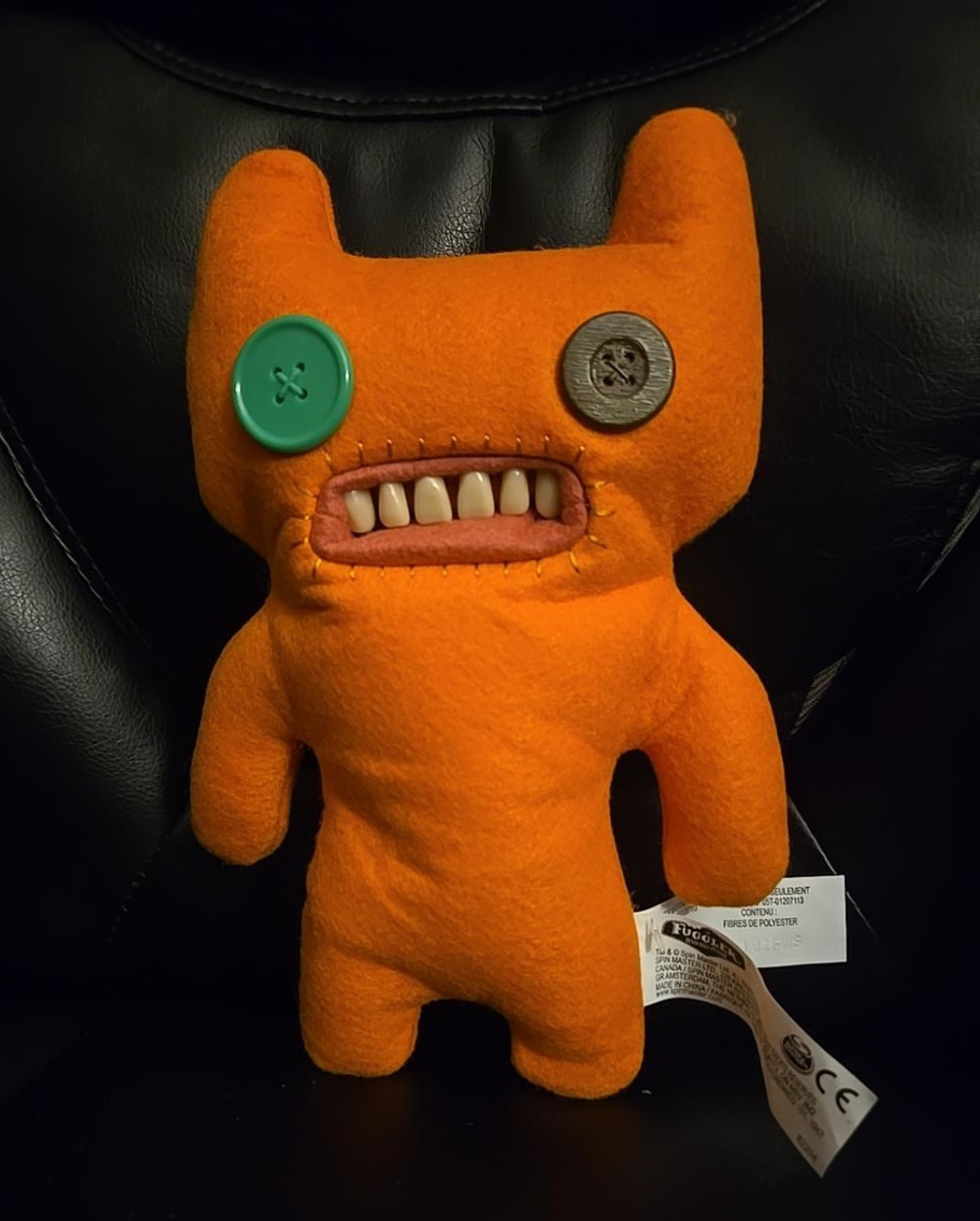 Fuggler Indecisive Monster Orange 9" Plush Button Eyes Funny Ugly Spin Master